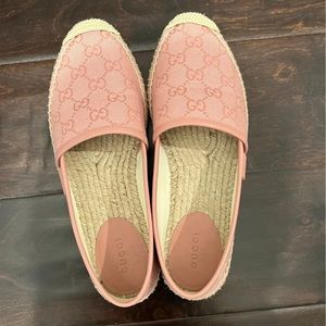 Gucci Espadrilles Pink Canvas
